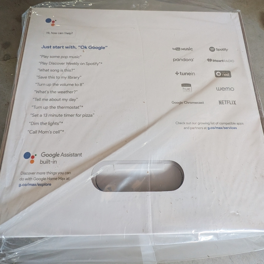 Unopened Box-Google Home Max Speaker - Picture 3 of 4